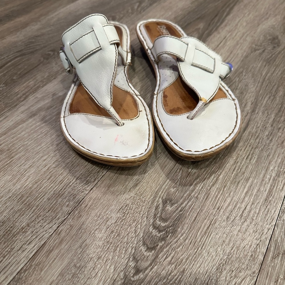 White Born Sandals
